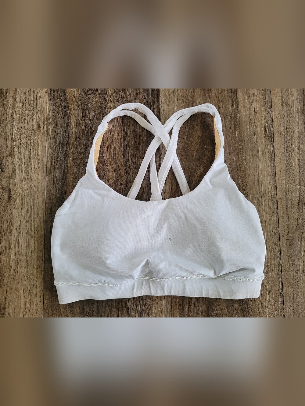 Lululemon White Strappy Sports Bra